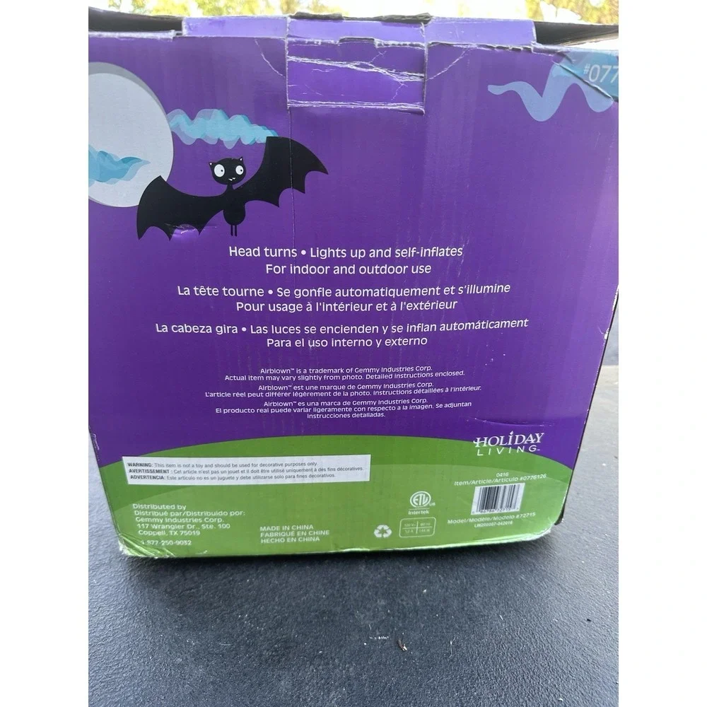 Gemmy 9' Animated Frankenstein Archway Lighted‎ Halloween Inflatable Airblown